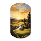 Golf Golden Hour Golf - Asymmetric Metal Wall Art