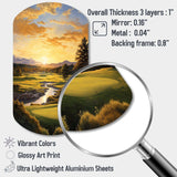 Golf Golden Hour Golf - Asymmetric Metal Wall Art