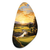 Golf Golden Hour Golf - Asymmetric Metal Wall Art