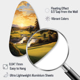 Golf Golden Hour Golf - Asymmetric Metal Wall Art