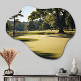 Golf Putting Green Tranquility IV - Asymmetric Metal Wall Art