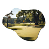 Golf Putting Green Tranquility IV - Asymmetric Metal Wall Art