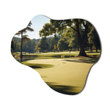 Golf Putting Green Tranquility IV - Asymmetric Metal Wall Art