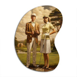 Vintage Timeless Golf - Asymmetric Metal Wall Art