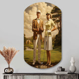 Vintage Timeless Golf - Asymmetric Metal Wall Art