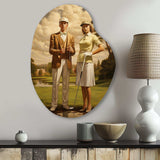 Vintage Timeless Golf - Asymmetric Metal Wall Art