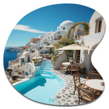 Greece Santorini Beautiful Cityscape II - Asymmetric Metal Wall Art