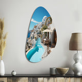 Greece Santorini Beautiful Cityscape II - Asymmetric Metal Wall Art