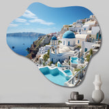 Greece Santorini Dreams I - Asymmetric Metal Wall Art