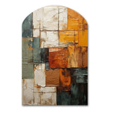 Hardedge Art Earthy Euphony I - Asymmetric Metal Wall Art