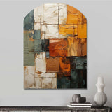 Hardedge Art Earthy Euphony I - Asymmetric Metal Wall Art