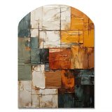 Hardedge Art Earthy Euphony I - Asymmetric Metal Wall Art