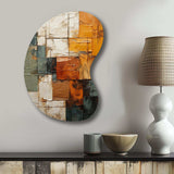 Hardedge Art Earthy Euphony I - Asymmetric Metal Wall Art