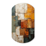 Hardedge Art Earthy Euphony I - Asymmetric Metal Wall Art