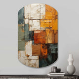 Hardedge Art Earthy Euphony I - Asymmetric Metal Wall Art