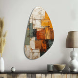 Hardedge Art Earthy Euphony I - Asymmetric Metal Wall Art