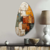 Hardedge Art Earthy Euphony I - Asymmetric Metal Wall Art