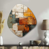 Hardedge Art Earthy Euphony I - Asymmetric Metal Wall Art