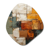 Hardedge Art Earthy Euphony I - Asymmetric Metal Wall Art