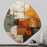 Hardedge Art Earthy Euphony I - Asymmetric Metal Wall Art