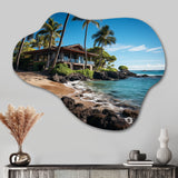 Hawaii Island Retreat - Asymmetric Metal Wall Art