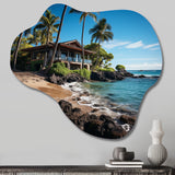 Hawaii Island Retreat - Asymmetric Metal Wall Art