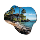 Hawaii Island Retreat - Asymmetric Metal Wall Art