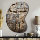 Hebrew Western Wall Collage II - Asymmetric Metal Wall Art