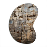 Hebrew Western Wall Collage II - Asymmetric Metal Wall Art