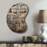 Hebrew Western Wall Collage II - Asymmetric Metal Wall Art