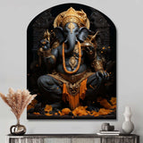 Hinduisim Divine Ganesha II - Asymmetric Metal Wall Art