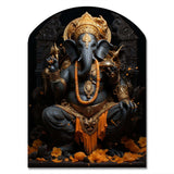 Hinduisim Divine Ganesha II - Asymmetric Metal Wall Art