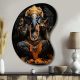 Hinduisim Divine Ganesha II - Asymmetric Metal Wall Art