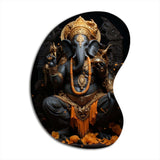 Hinduisim Divine Ganesha II - Asymmetric Metal Wall Art