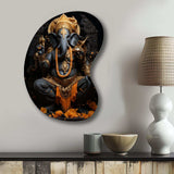 Hinduisim Divine Ganesha II - Asymmetric Metal Wall Art