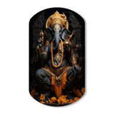 Hinduisim Divine Ganesha II - Asymmetric Metal Wall Art