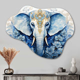 Hinduisim Elephant Majesty - Asymmetric Metal Wall Art