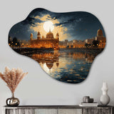 Hinduisim Golden Temple I - Asymmetric Metal Wall Art