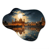 Hinduisim Golden Temple I - Asymmetric Metal Wall Art