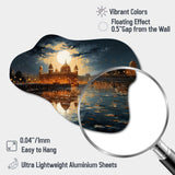 Hinduisim Golden Temple I - Asymmetric Metal Wall Art