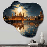 Hinduisim Golden Temple I - Asymmetric Metal Wall Art