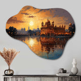 Hinduisim Golden Temple II - Asymmetric Metal Wall Art