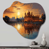 Hinduisim Golden Temple II - Asymmetric Metal Wall Art