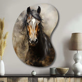 White Horse Equestrian Duality I - Asymmetric Metal Wall Art