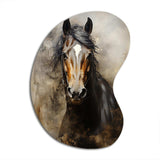 White Horse Equestrian Duality I - Asymmetric Metal Wall Art