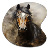 White Horse Equestrian Duality I - Asymmetric Metal Wall Art