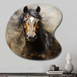 White Horse Equestrian Duality I - Asymmetric Metal Wall Art