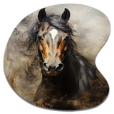 White Horse Equestrian Duality I - Asymmetric Metal Wall Art