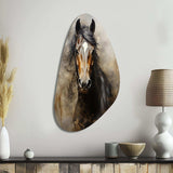 White Horse Equestrian Duality I - Asymmetric Metal Wall Art