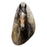 White Horse Equestrian Duality I - Asymmetric Metal Wall Art